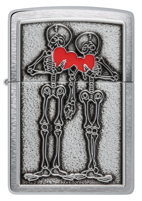 Zippo Lighter - Skeletons Couple Love