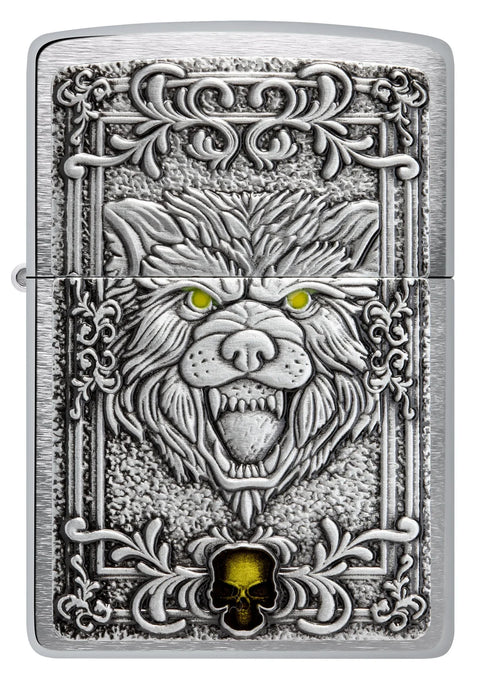 Zippo Lighter - Wolf Emblem