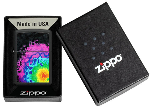 Zippo Lighter - Rainbow Blur