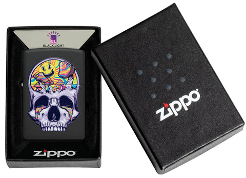 Zippo Lighter – Skull Moon Design