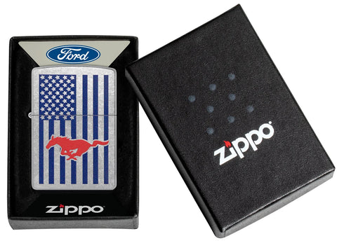 Zippo Lighter -Ford Mustang American Flag