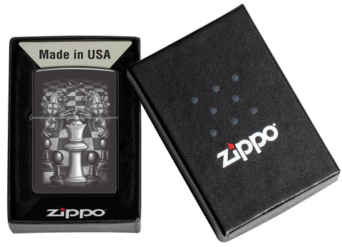 Zippo Lighter - Queen Commands Chess