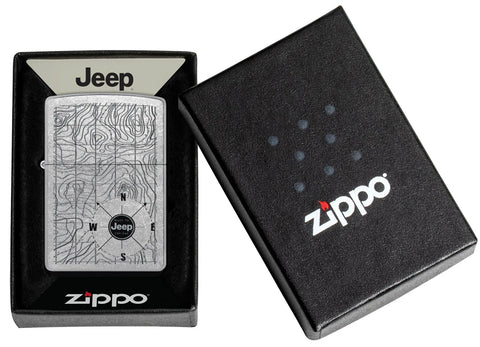 Zippo Lighter - Jeep Topographical Map