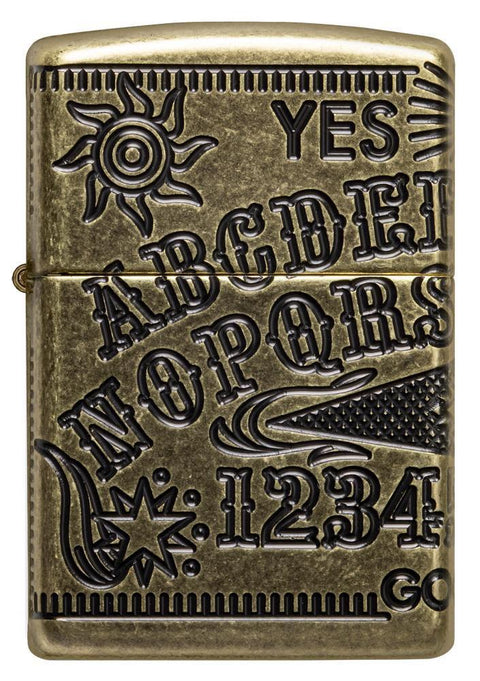 Zippo Lighter - Ouija Board Design Antique Brass - Lighter USA