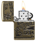 Zippo Lighter - Ouija Board Design Antique Brass - Lighter USA