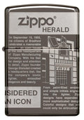 Zippo Lighter - Newsprint MultiCut Black Ice - Lighter USA