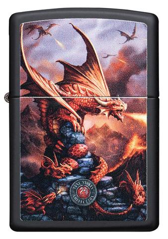 Zippo Lighter - Anne Stokes Red Fire Dragon - Lighter USA