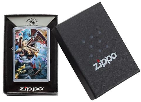 Zippo Lighter - Anne Stokes Colorful Dragon - Lighter USA