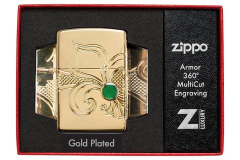 Zippo Lighter - Armor® Fleur-de-lis Design - Lighter USA