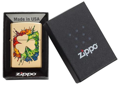 Zippo Lighter - Graffiti Clover Design - Lighter USA