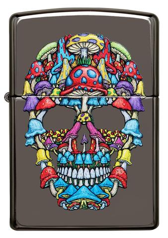 Zippo Lighter - Multi-Colored Mushroom Skull - Lighter USA