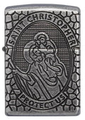 Zippo Lighter - Armor® St. Christopher Metal Design - Lighter USA