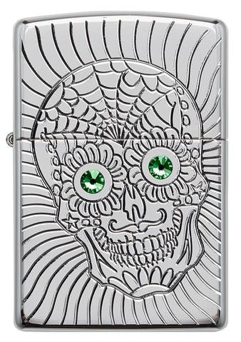 Zippo Lighter - Armor® Sugar Skull Design - Lighter USA