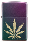 Zippo Lighter - Iridescent Marijuana Leaf - Lighter USA