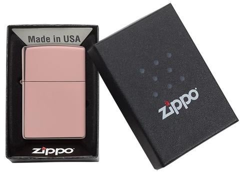 Zippo Lighter - Classic High Polish Rose Gold - Lighter USA