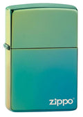 Zippo Lighter - Classic High Polish Teal w/ Zippo Logo - Lighter USA