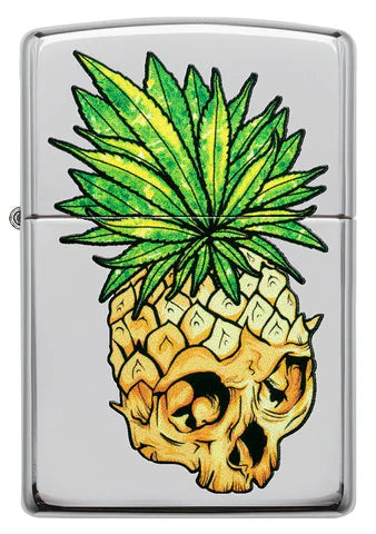 Zippo Lighter - Leaf Skull Pineapple Design - Lighter USA