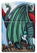 Zippo Lighter - Dragon Over Land and Sky - Lighter USA