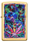 Zippo Lighter - Psychedelic Marijuana Leaf Design - Lighter USA