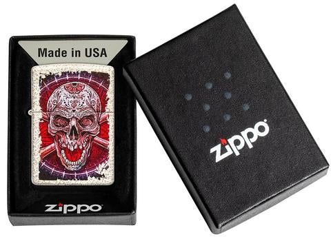 Zippo Lighter - Mercury Glass Skull Design - Lighter USA