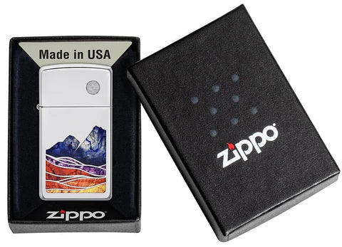 Zippo Lighter - Slim Landscape - Lighter USA