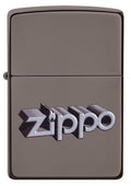 Zippo Lighter - Zippo 3D Logo Design Black Ice - Lighter USA