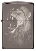 Zippo Lighter - Fierce Lion Black Ice - Lighter USA