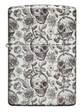 Zippo Lighter - Skeleton Floral Accents Glow in the Dark Finish - Lighter USA