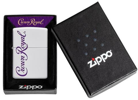 Zippo Lighter - Crown Royal® White Matte Finish - Lighter USA