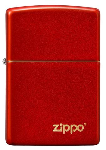 Zippo Lighter - Classic Metallic Red w/ Zippo Logo - Lighter USA