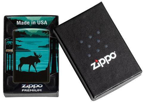 Zippo Lighter - Moose Landscape Design - Lighter USA