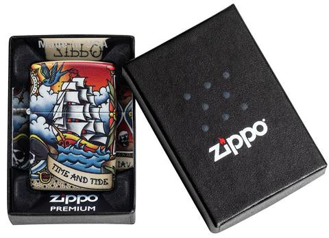 Zippo Lighter - Nautical Tattoo Design - Lighter USA