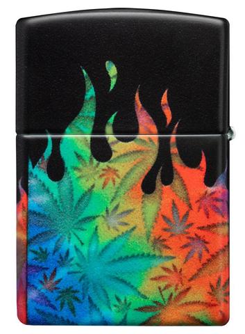 Zippo Lighter - Multi-Colored Marijuana Flames - Lighter USA