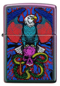 Zippo Lighter - Eagle, Snake, Skull Iridescent Design - Lighter USA