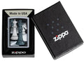 Zippo Lighter - Chess Game Street Chrome Design - Lighter USA