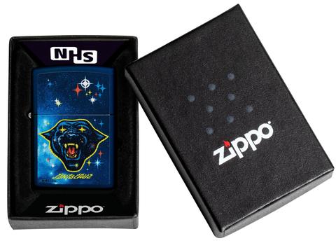 Zippo Lighter - Santa Cruz Starry-Eyed Panther Navy Matte - Lighter USA