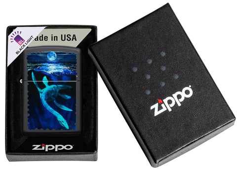 Zippo Lighter - Black Light Loch Ness - Lighter USA