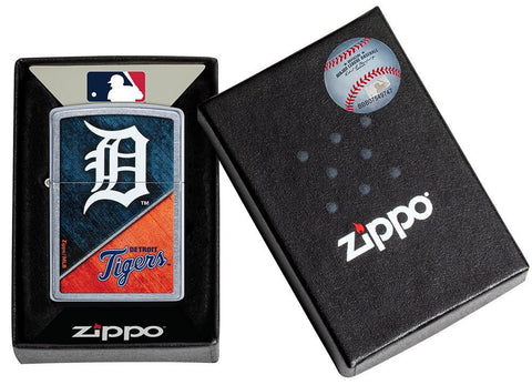 Zippo Lighter - MLB Detroit Tigers Street Chrome - Lighter USA