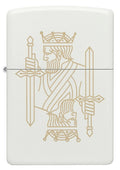 Zippo Lighter - King Queen on Regal White Matte Finish - Lighter USA