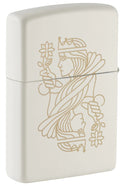 Zippo Lighter - King Queen on Regal White Matte Finish - Lighter USA