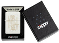 Zippo Lighter - King Queen on Regal White Matte Finish - Lighter USA