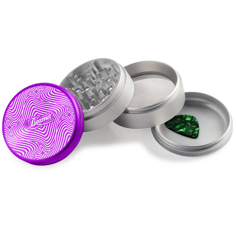 Beamer Aircraft Grade Aluminum 63MM Grinder - Psychedelic Star Maze - Lighter USA