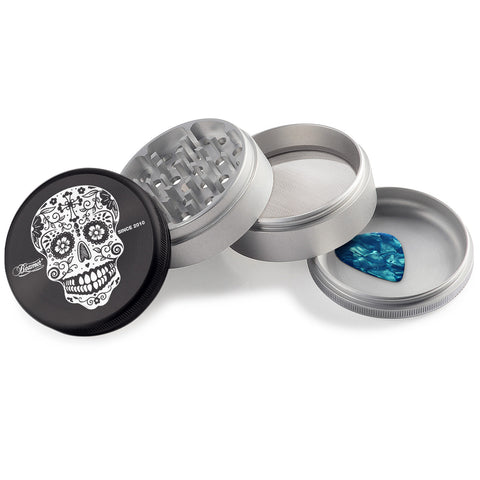 Beamer Aircraft Grade Aluminum 63MM Grinder - Sugar Skull - Lighter USA