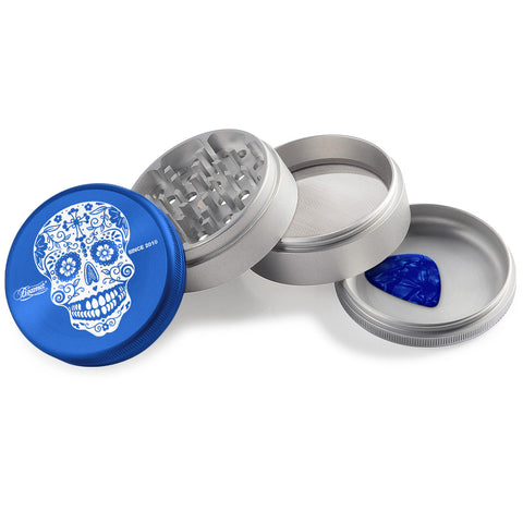 Beamer Aircraft Grade Aluminum 63MM Grinder - Sugar Skull - Lighter USA