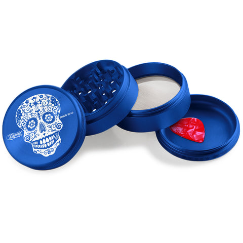 Beamer Aircraft Grade Aluminum 63MM Grinder - Sugar Skull - Lighter USA