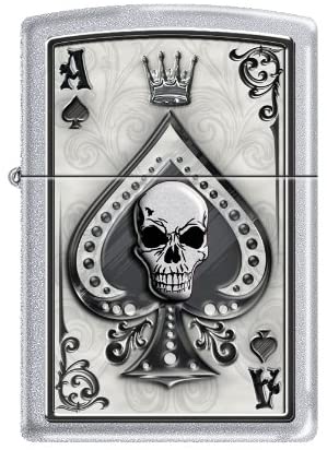 Zippo Lighter - Ace Skull Card - Lighter USA