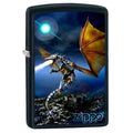 Zippo Lighter - Fire Dragon Black Matte - Lighter USA