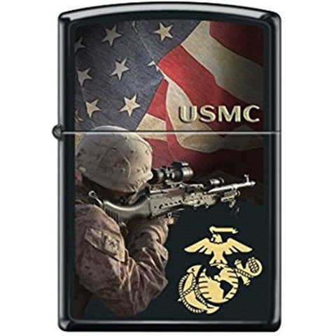 Zippo Lighter - USMC Flag Logo Zippo Zippo   