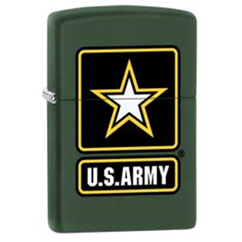 Zippo Lighter - Green Matte US Army Logo - Lighter USA