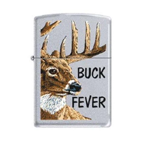 Zippo Lighter - Buck Fever Satin Chrome - Lighter USA